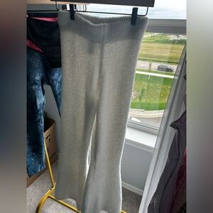 Fuzzy flare pants